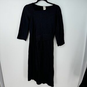 Akemi+Kin Glitter Ribbed Pannel Long Sleeve Maxi Dress